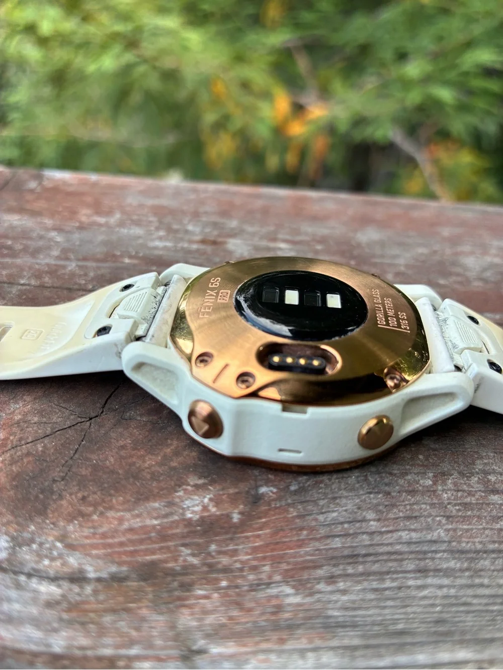 garmin fenix 6s pro smartwatch in rose gold and white